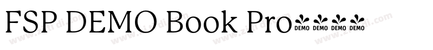 FSP DEMO Book Pro字体转换 FSP DEMO Book Pro字体转换